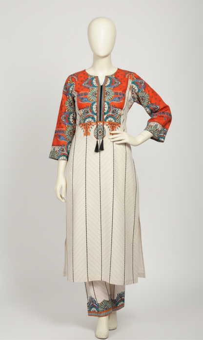2 Piece - Printed Long Shirt & Trouser INP-228 (Copy)