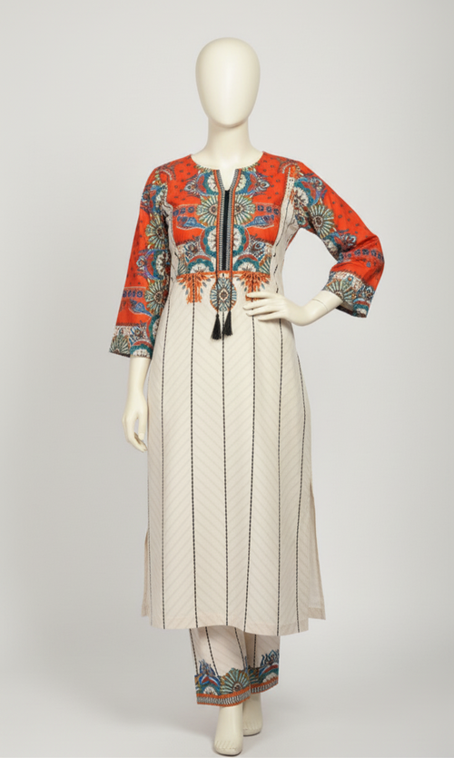 2 Piece - Printed Long Shirt & Trouser INP-228 (Copy)