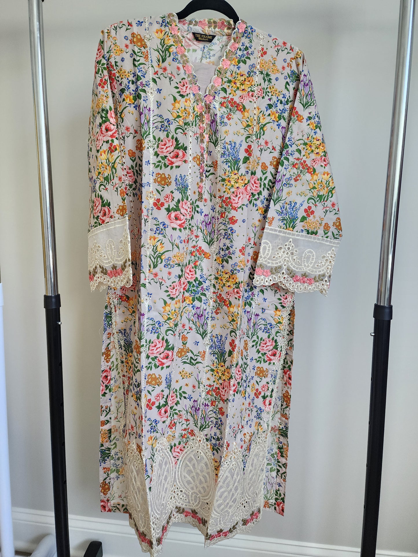 3 Piece - Chickenkari Embroidered Cutwork suit INU-312