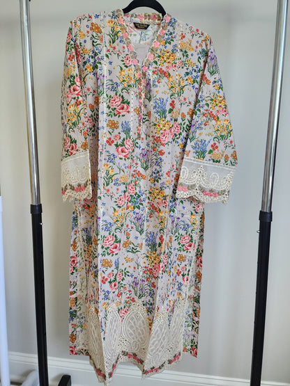 3 Piece - Chickenkari Embroidered Cutwork suit INU-312