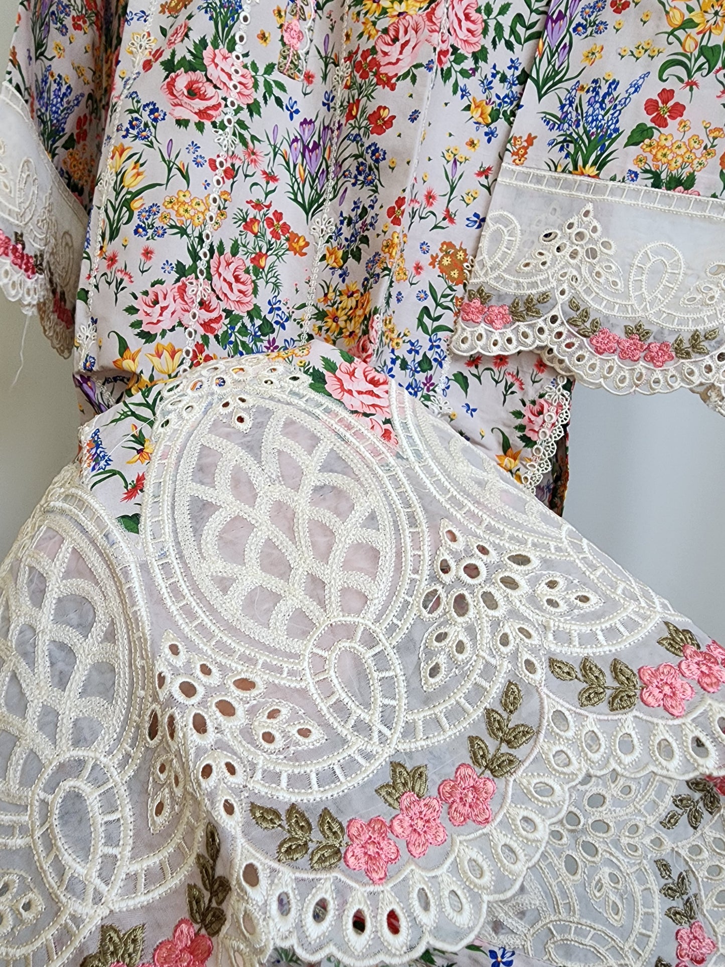 3 Piece - Chickenkari Embroidered Cutwork suit INU-312