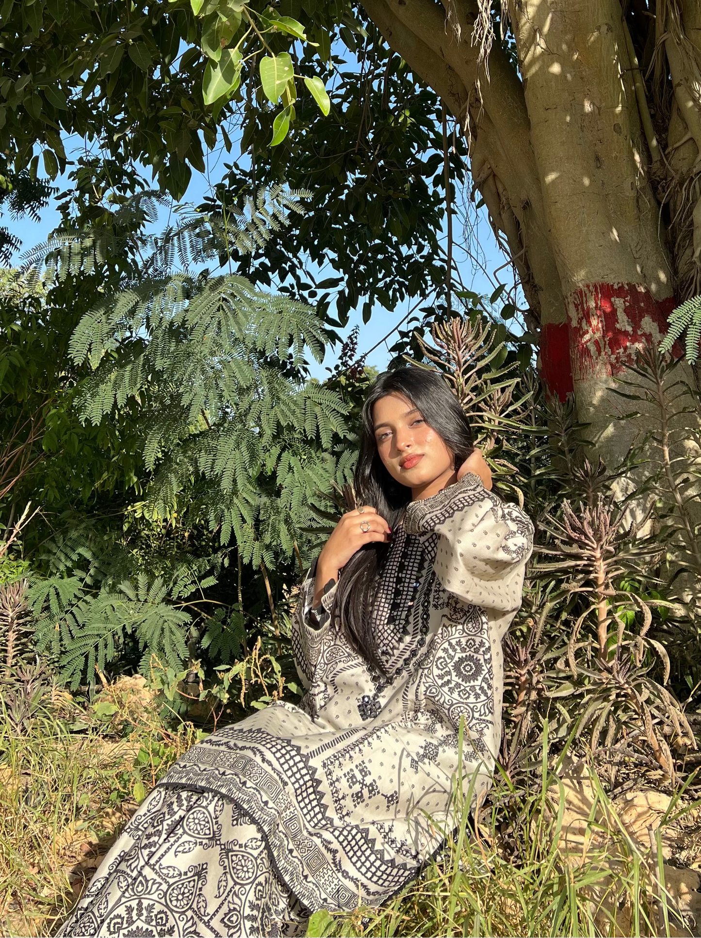 2 Piece - Embroidered Kotrai Cotton Shirt + Plazo INP-229