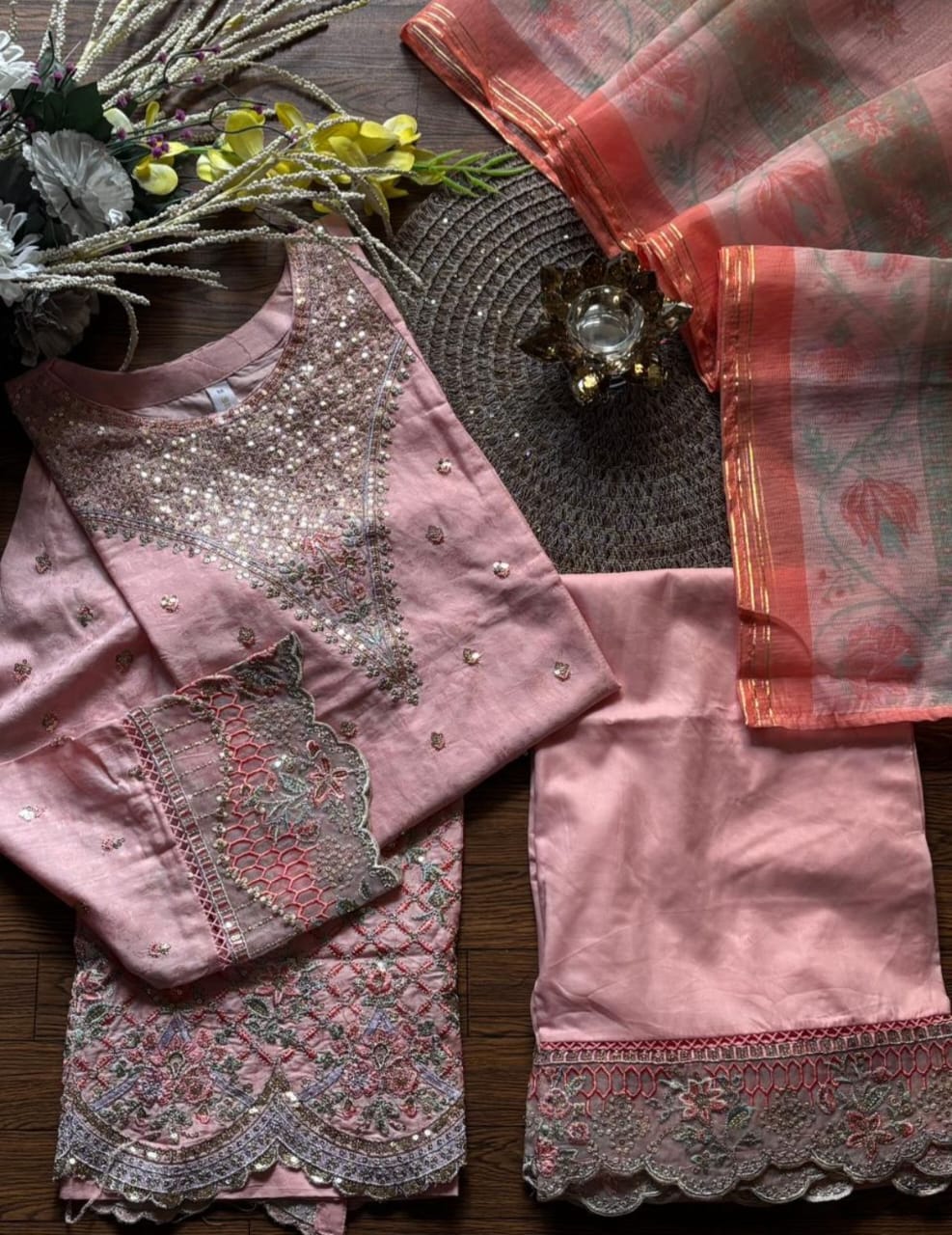 3 Piece - Binsaeed Embroidered Luxury Lawn INP-244