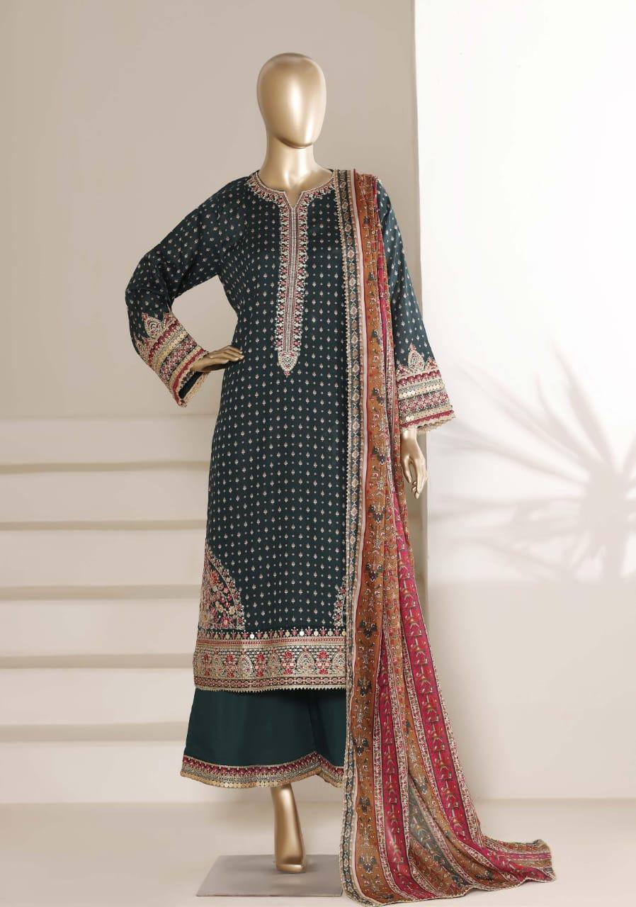 3 Piece - Sadabahar Embroidered Lawn Suit INU-261