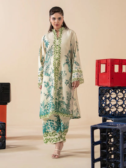 2 Piece - Printed Blended Lawn Co-ord set INU-275