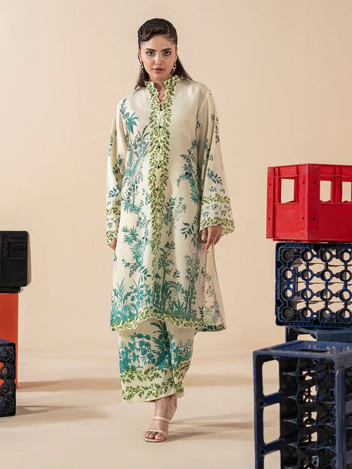 2 Piece - Printed Blended Lawn Co-ord set INU-275