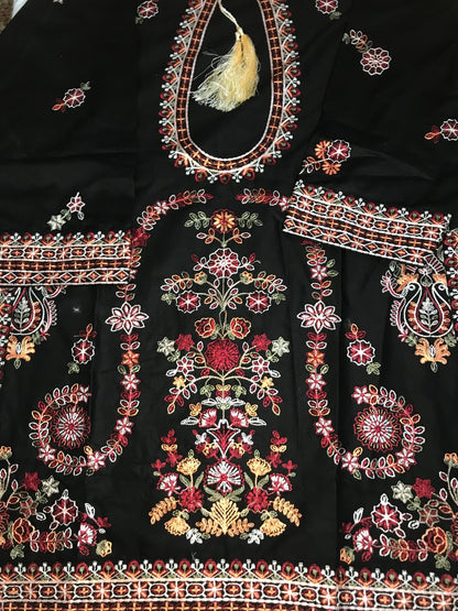 3 Piece - Cotton Embroidered Farshi Shalwar Set INP-246