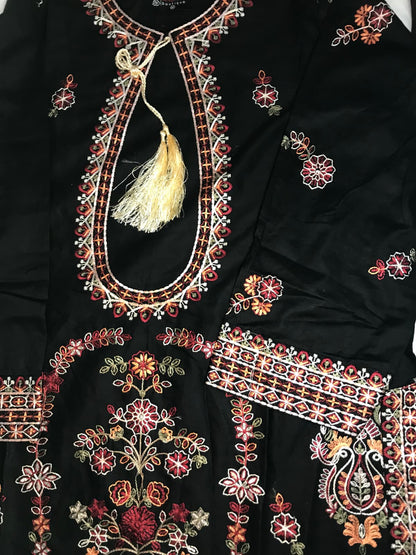 3 Piece - Cotton Embroidered Farshi Shalwar Set INP-246