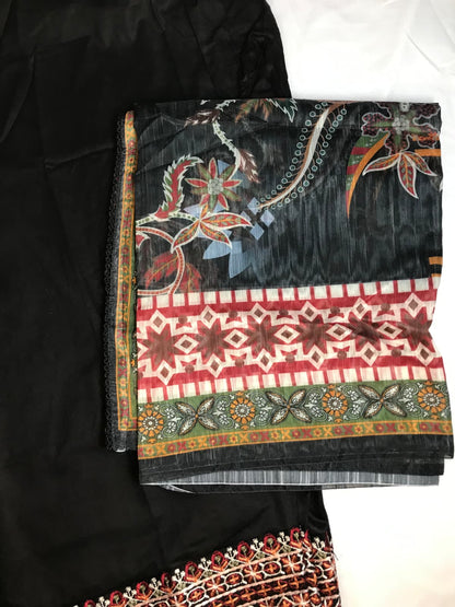 3 Piece - Cotton Embroidered Farshi Shalwar Set INP-246