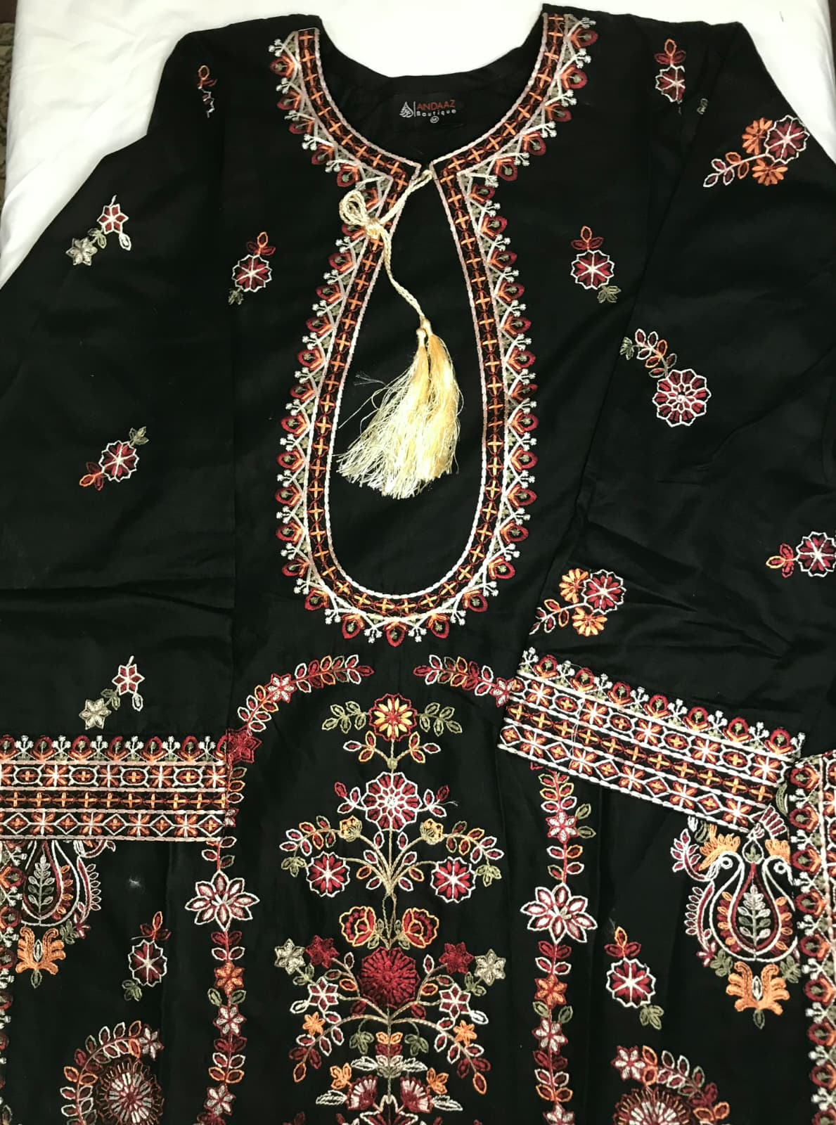 3 Piece - Cotton Embroidered Farshi Shalwar Set INP-246