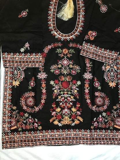 3 Piece - Cotton Embroidered Farshi Shalwar Set INP-246